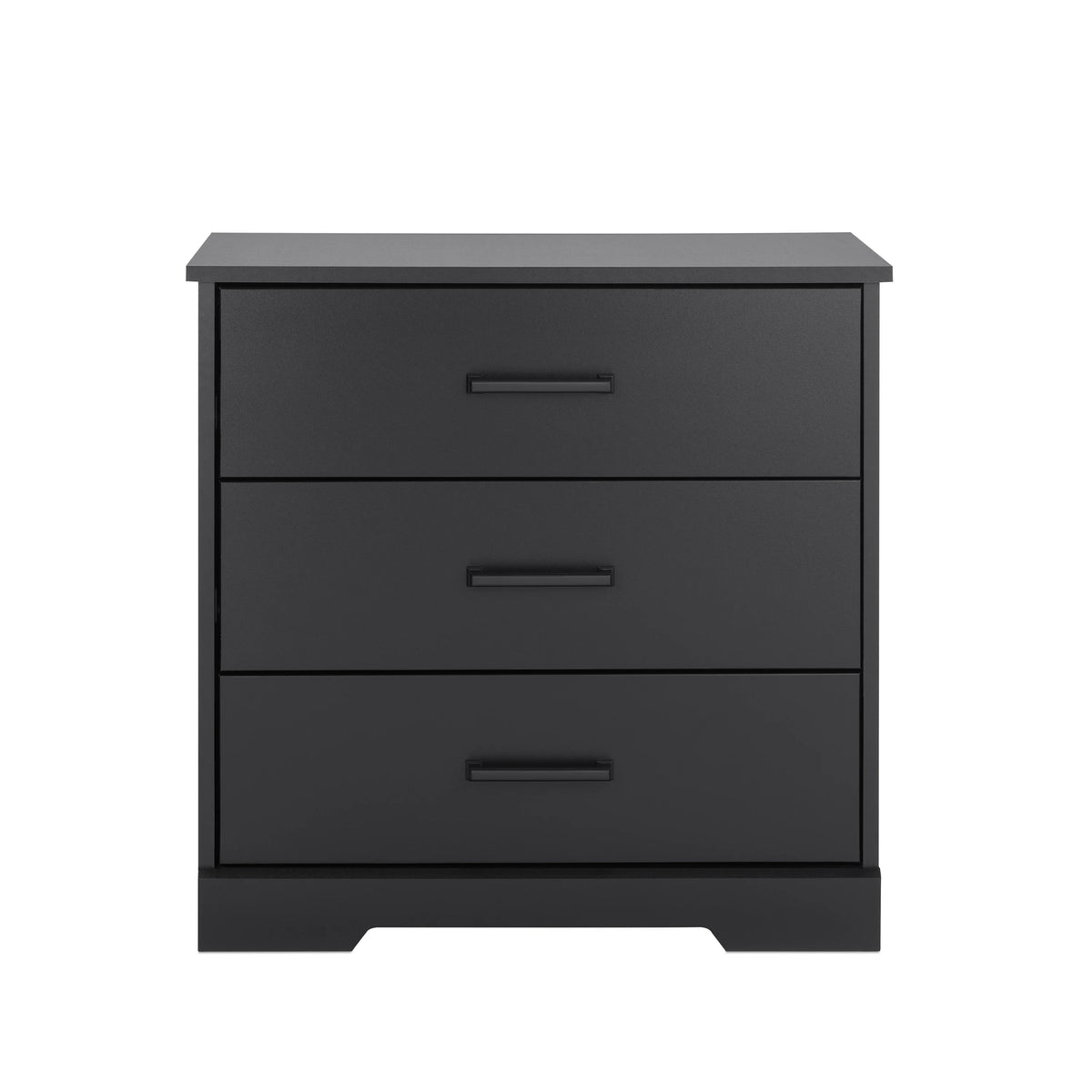 Black 3 Drawer Nightstand Bedside Table J4993