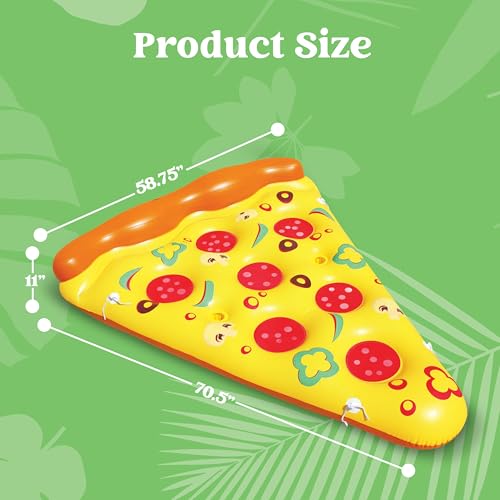 Inflatable Pizza Slice Pool Float with Cup Holders Q321200