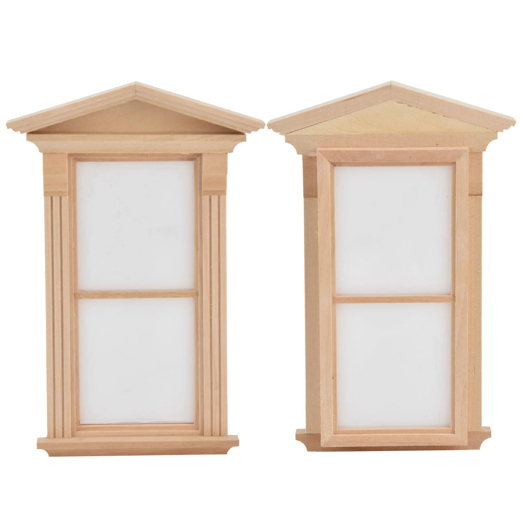 1:12 Wooden Unpainted Dollhouse Door Window Miniature Decoration Accessories Z4697