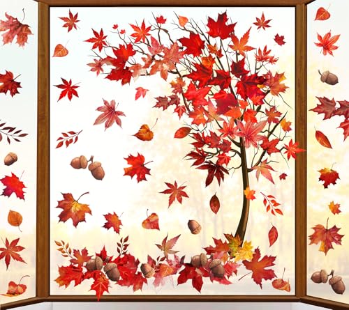 6 Sheet Large Reusable Winter Window Clings C4198