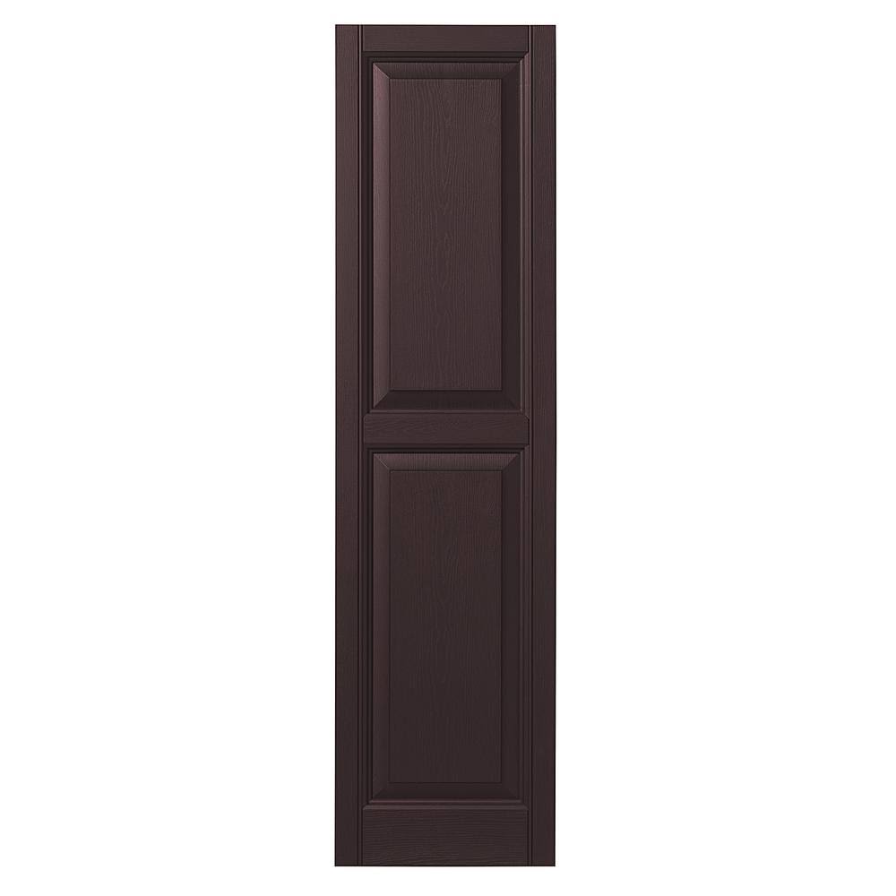 Raised Panel Shutter, Set of 2, 55 inch x 12 inch, Gray L343
