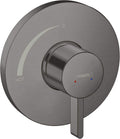 Matte Black 6-inch Wide Shower Valve Trim E153