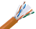 Cat6a Riser Bulk Ethernet Cable, Unshielded CMR, UTP, 23 AWG Orange H927