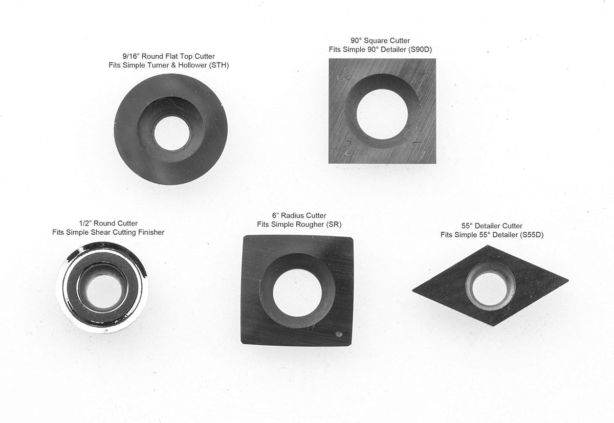 4 Cutter Pack Carbide Cutter for Woodturning Tools M1682