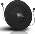 Portable CD Player with Stereo Speakers, 2000mAh Battery, Black, Pack of 2 R203