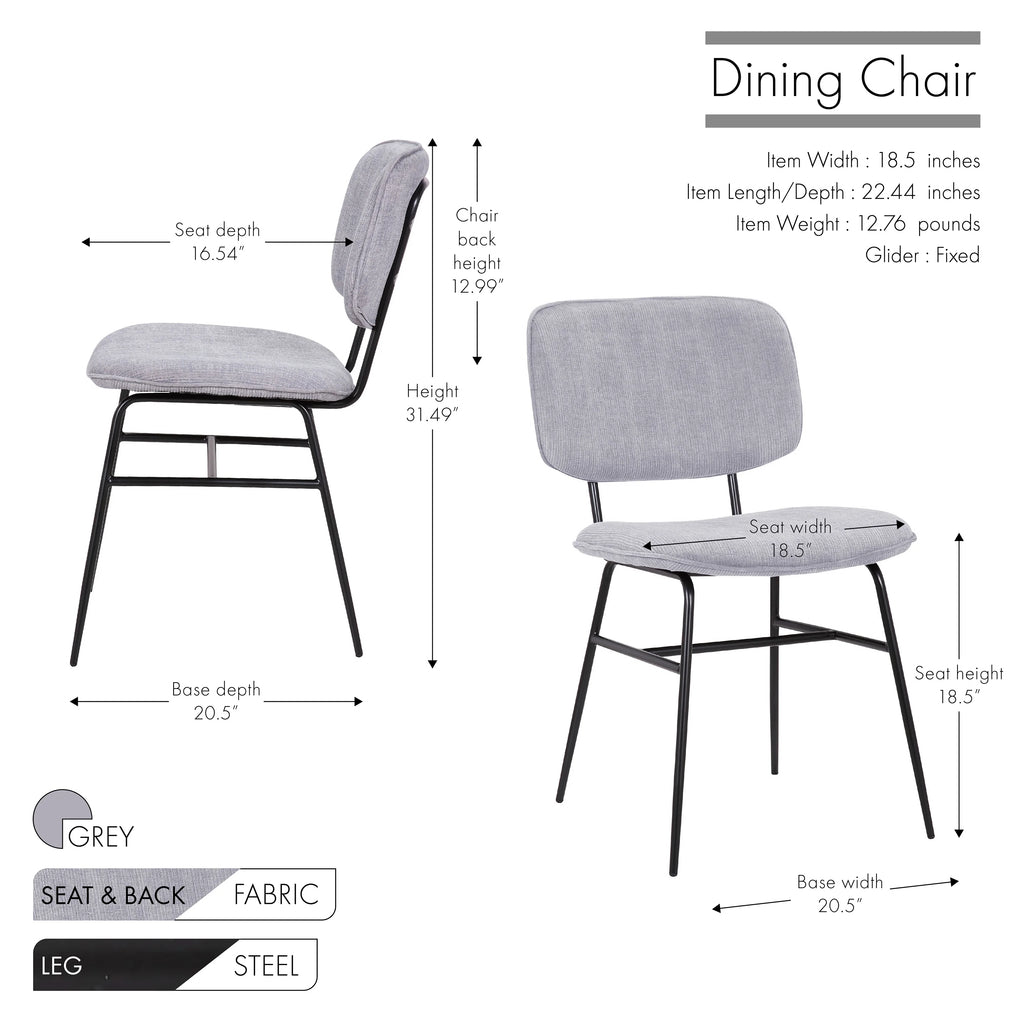 Set Of 2 Velvet Dining Chairs F2343