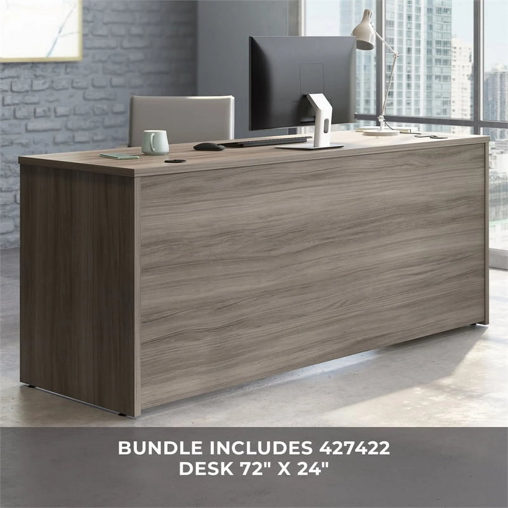 Engineered Wood Desk with Hutch J607573