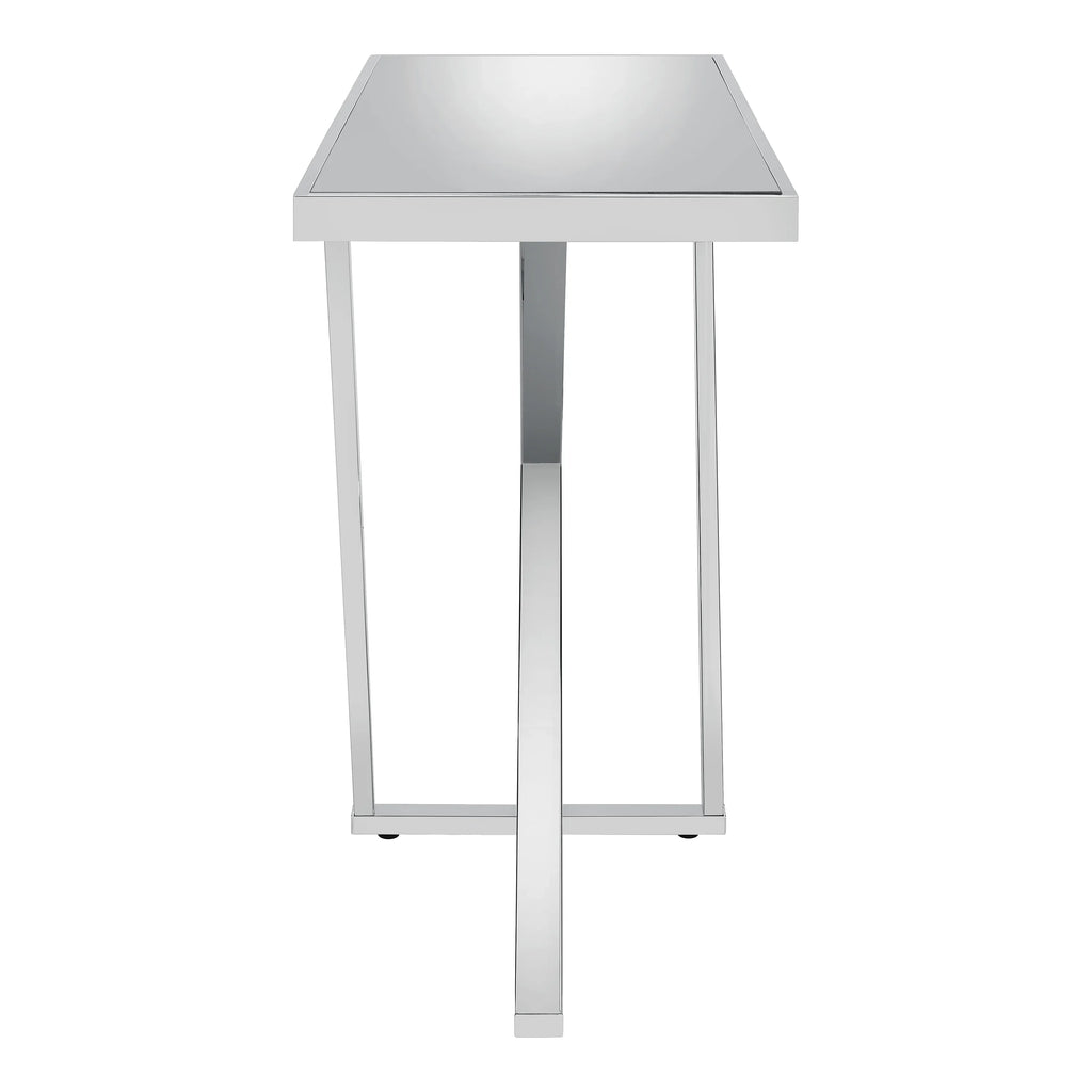 Indoor Metal and Mirror Top Chrome Sofa Table X709