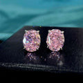 Pink Diamond Stud Earrings 925 Sterling Silver S602