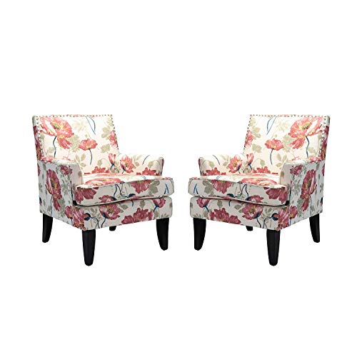 Modern Accent Chair with Arms and Wooden Legs W270572