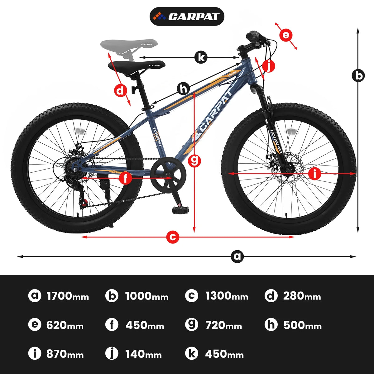 24 inch Mountain Bike with Fat Tires S515