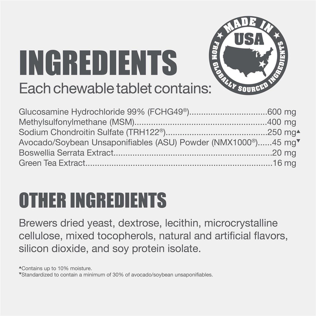 Joint Health Supplement with MSM for Small to Medium Dogs S7976