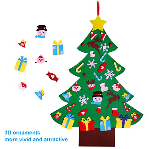 4ft Felt Christmas Tree with 36pcs Ornaments F399