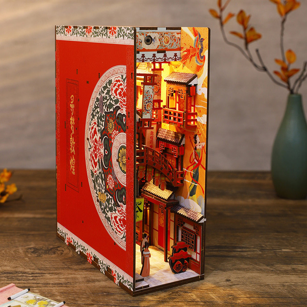 1 Set Dollhouse Miniature Book Nook Kit O759