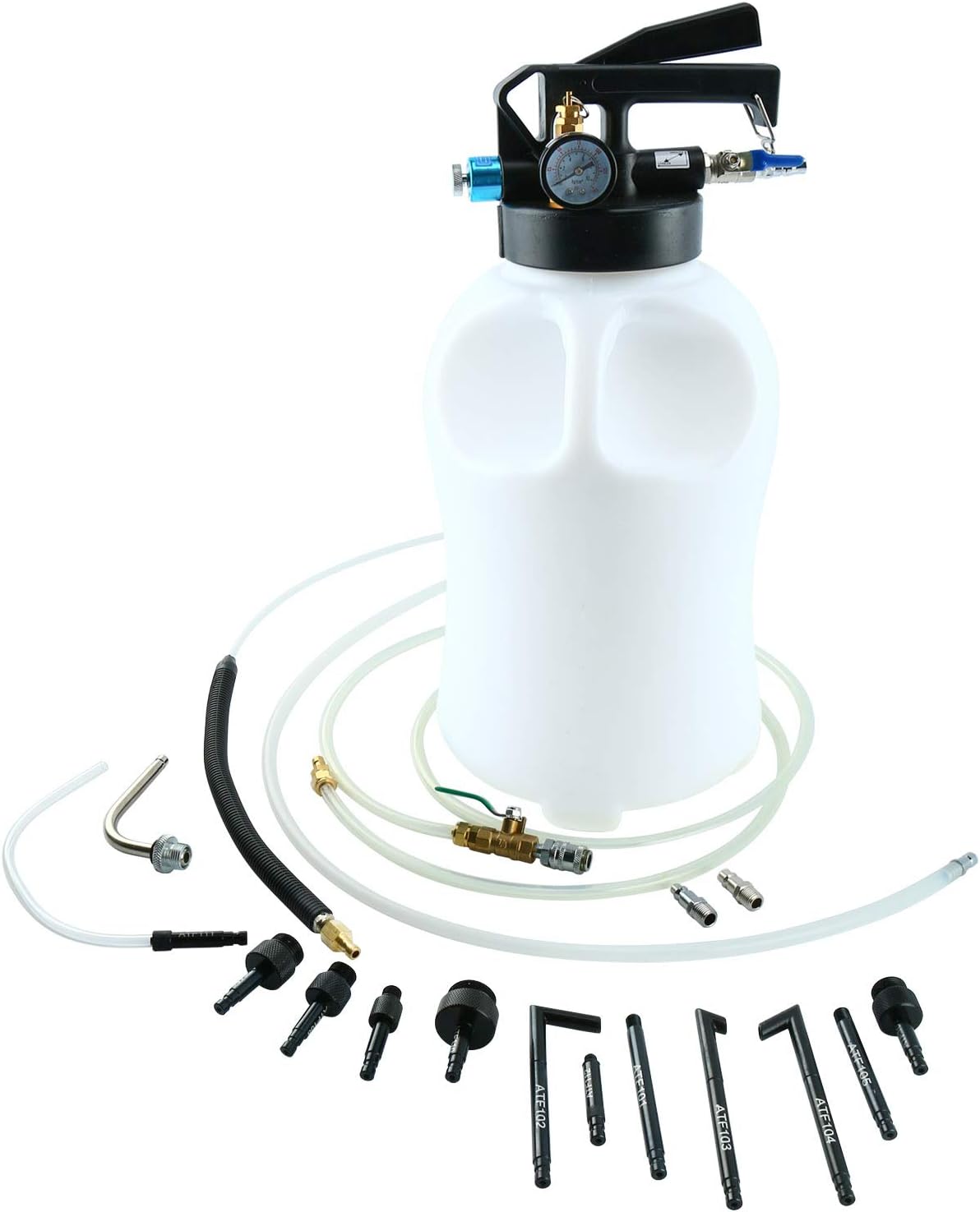 10L Pneumatic Air Oil Extractor Pump with 14pcs ATF Adapter S2025