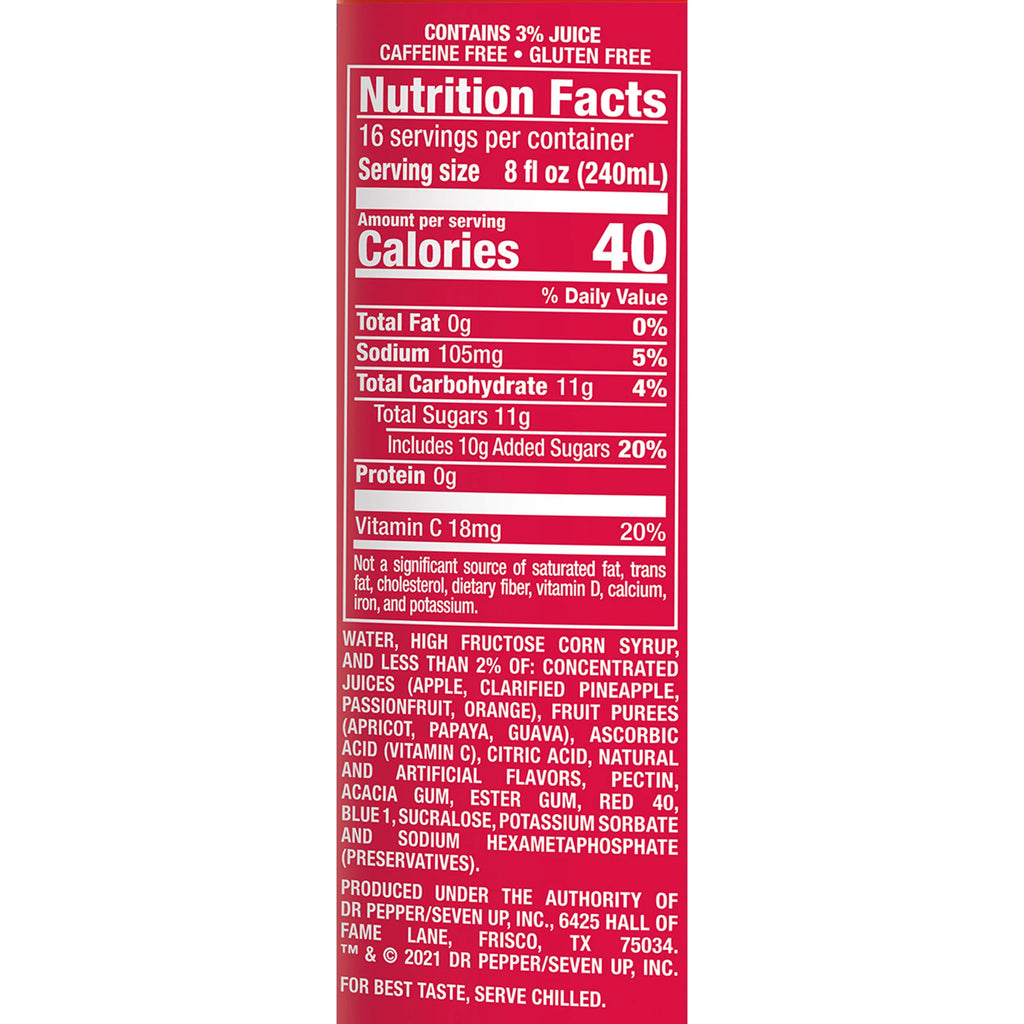 Fruit Juicy Red Juice Drink, 1 Gallon Bottle O908