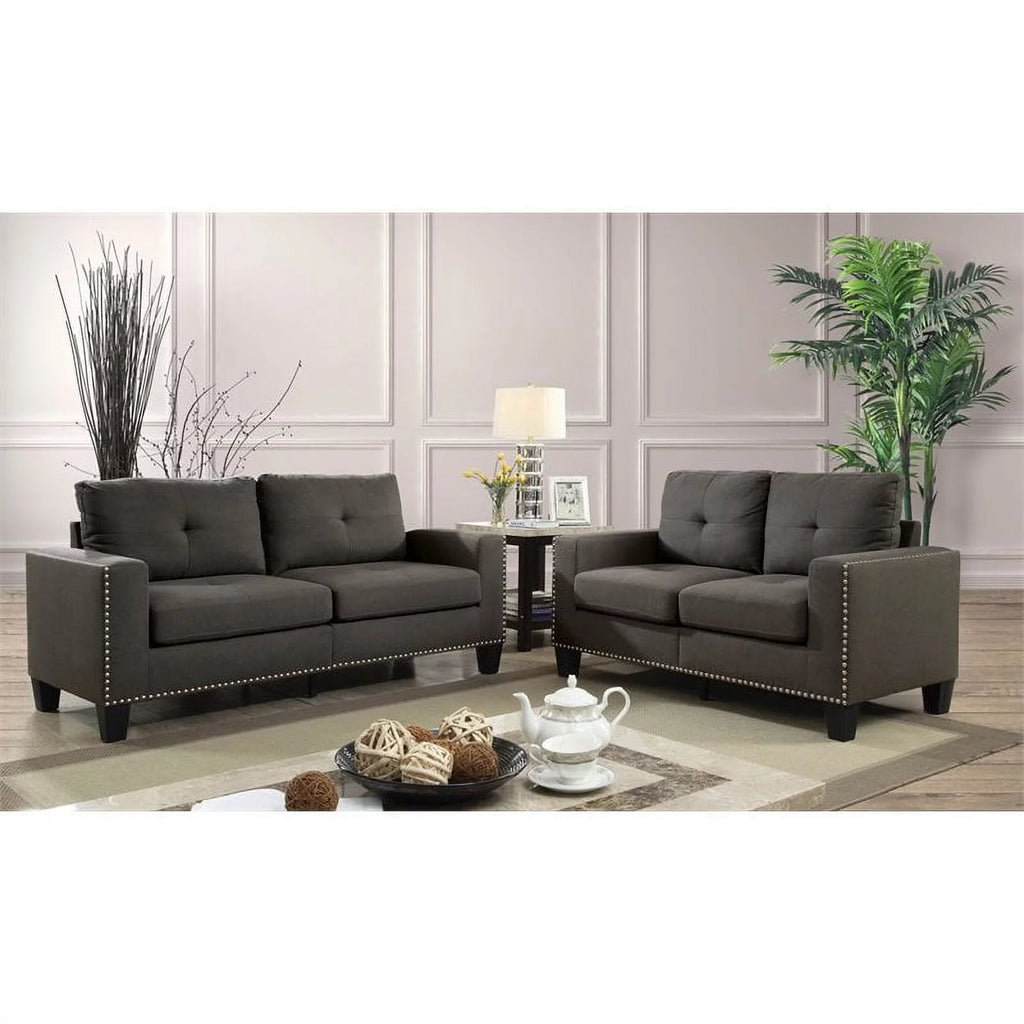 Gray Fabric 2-Piece Sofa Set H49417