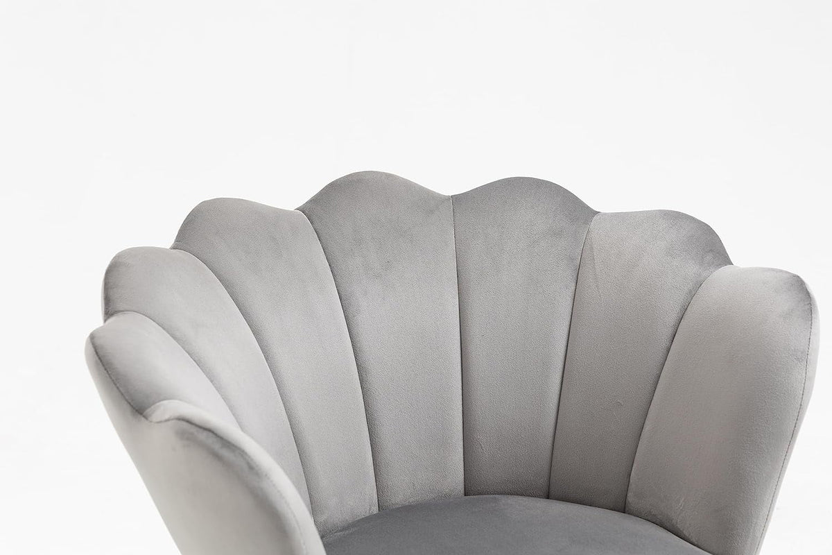 Velvet Upholstered Swivel Task Chair with Wheels T638