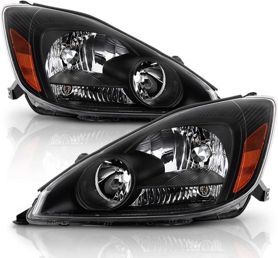 Black Housing Headlights Headlamps Assembly N1962
