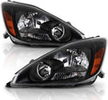 Black Housing Headlights Headlamps Assembly N1962