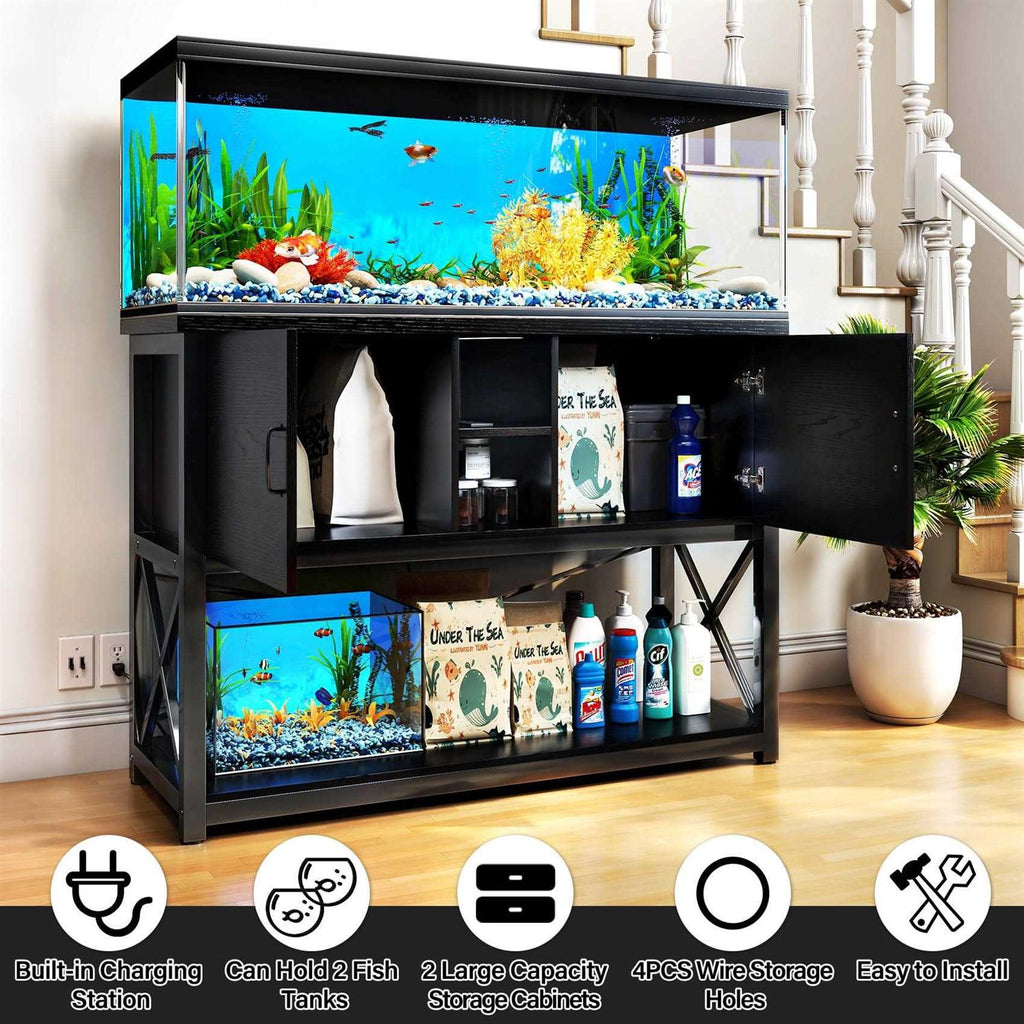 55-75 Gallon Aquarium Stand with Cabinet W51801