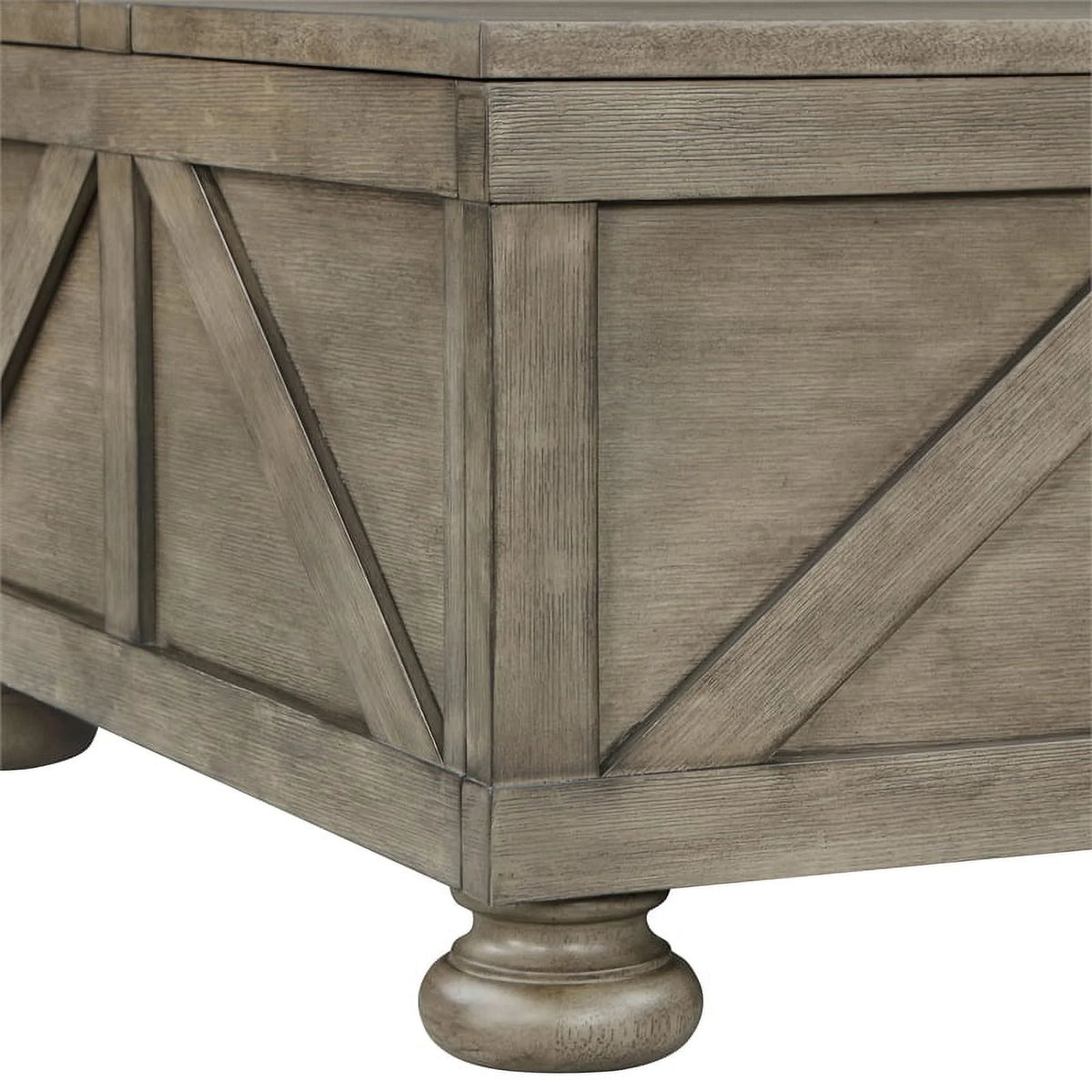 Gray Wood Hidden Storage Coffee Table R159
