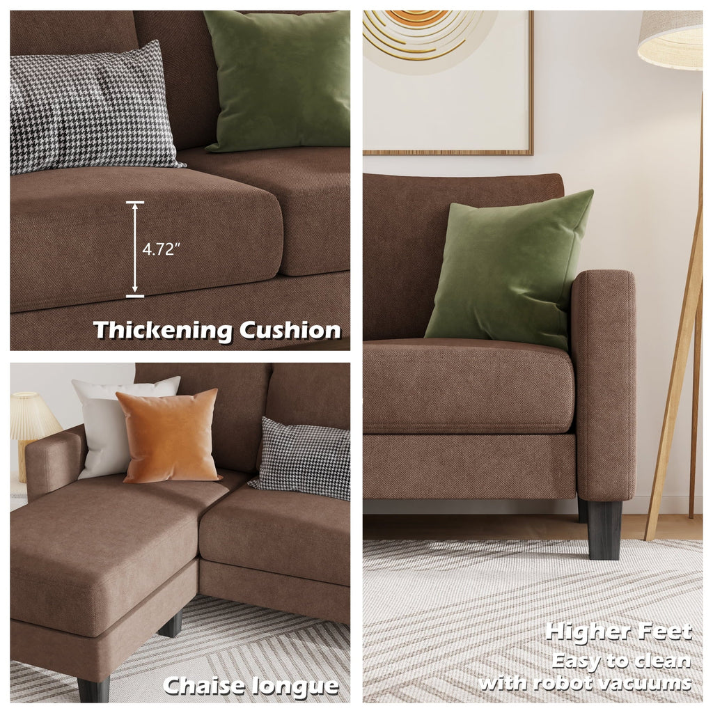 Light Gray L-Shaped Sectional Sofa T93492
