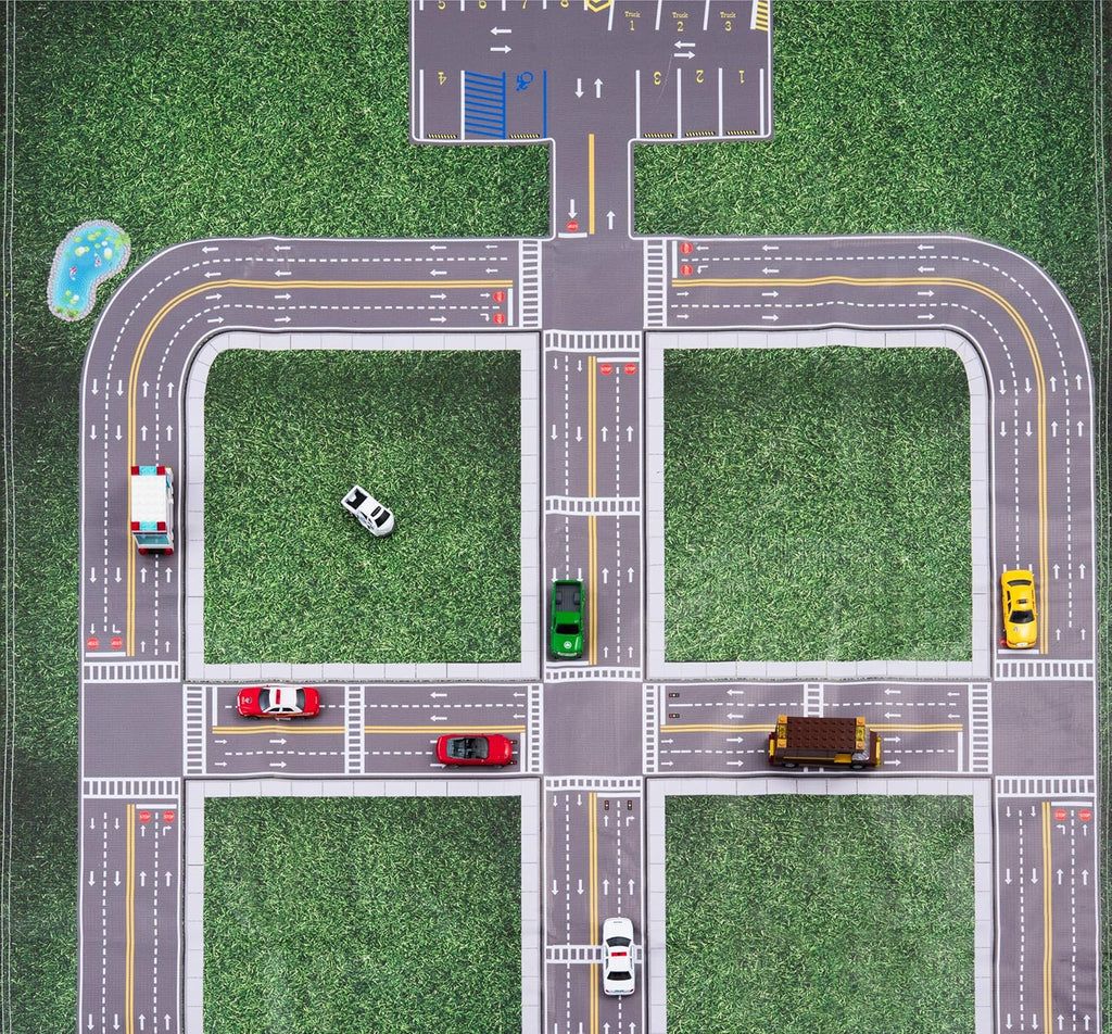 CAR Play Mat & Parking Lot for Toy Cars, Pack of 2 Z3665