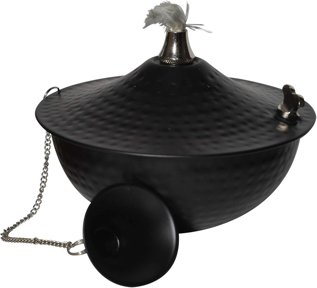 Smooth Black Tabletop Torch Set of 4 D163285