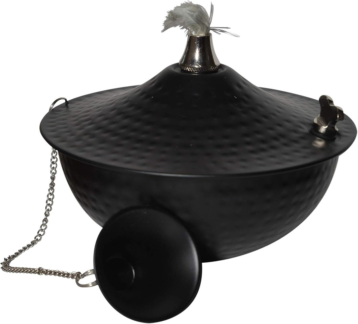 Smooth Black Tabletop Torch Set of 4 D163285