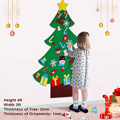 4ft Felt Christmas Tree with 36pcs Ornaments F399