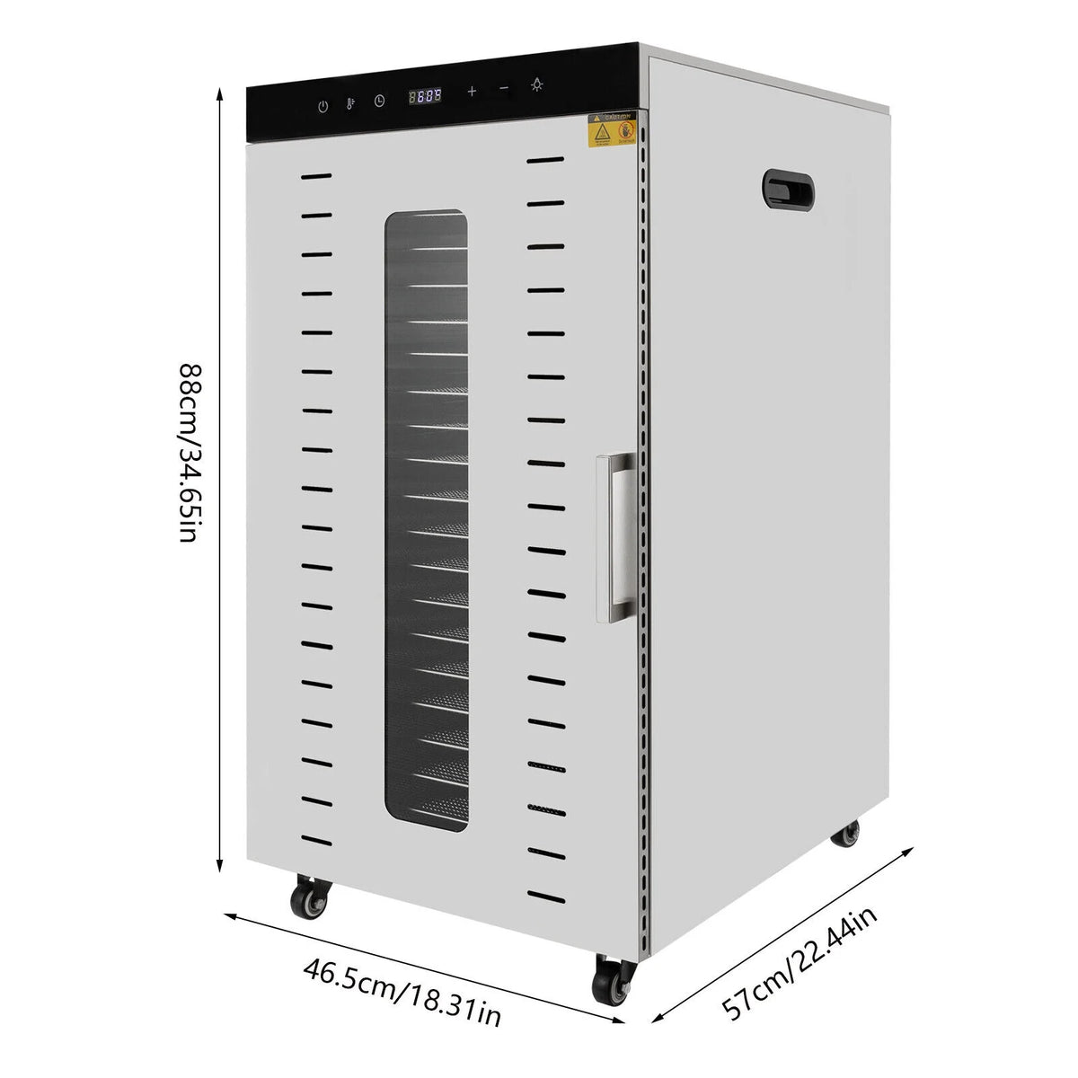 1700W Electric Food Dehydrator with Temperature Control 20 Stainless Steel Trays P7405
