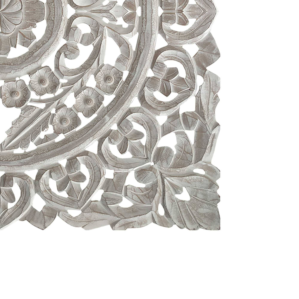 White Distressed Square Wooden Wall Panel P4725