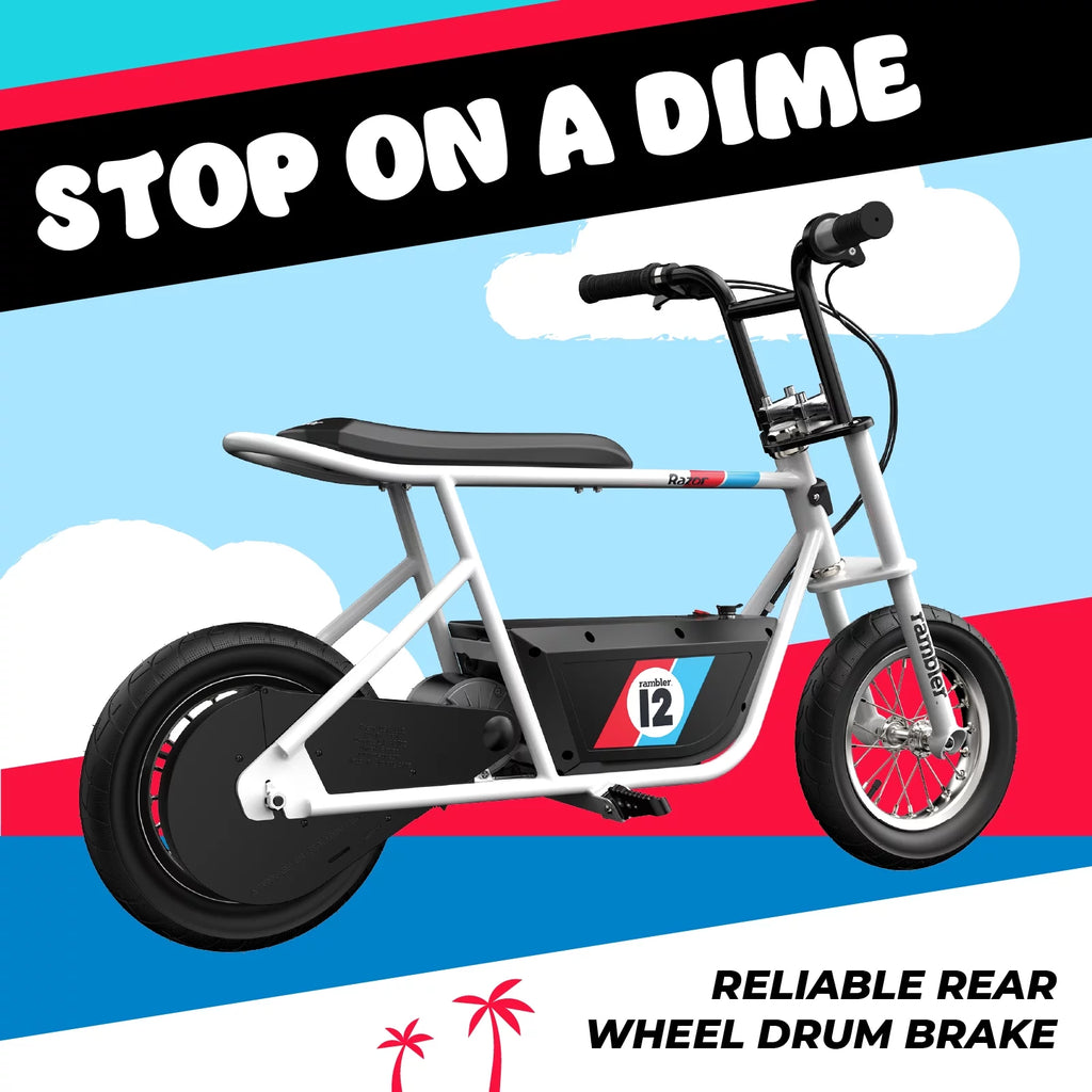 White 12" Air-Filled Tires Seated Electric Scooter L776