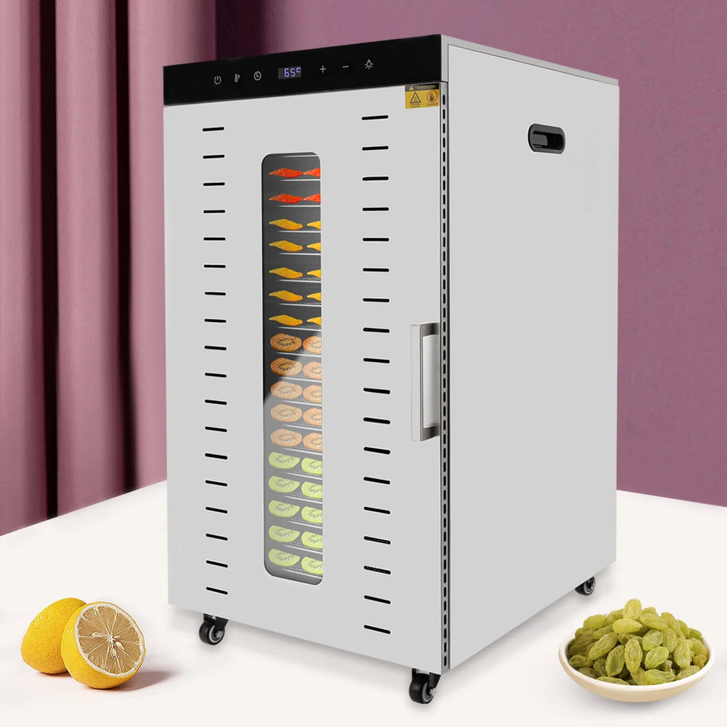 1700W Electric Food Dehydrator with Temperature Control 20 Stainless Steel Trays P7405