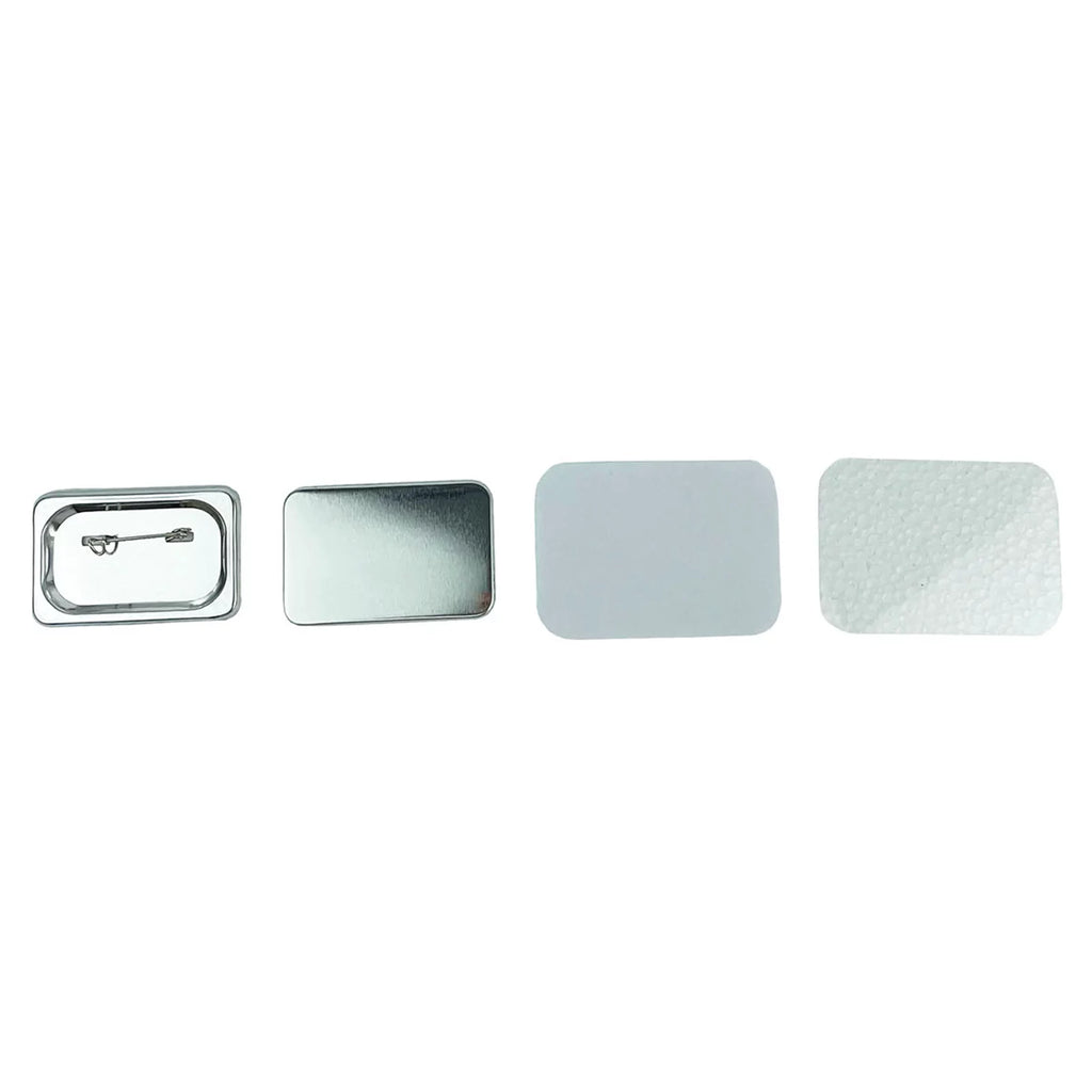 100set 40*60mm Rectangle Pin Back Button D3407