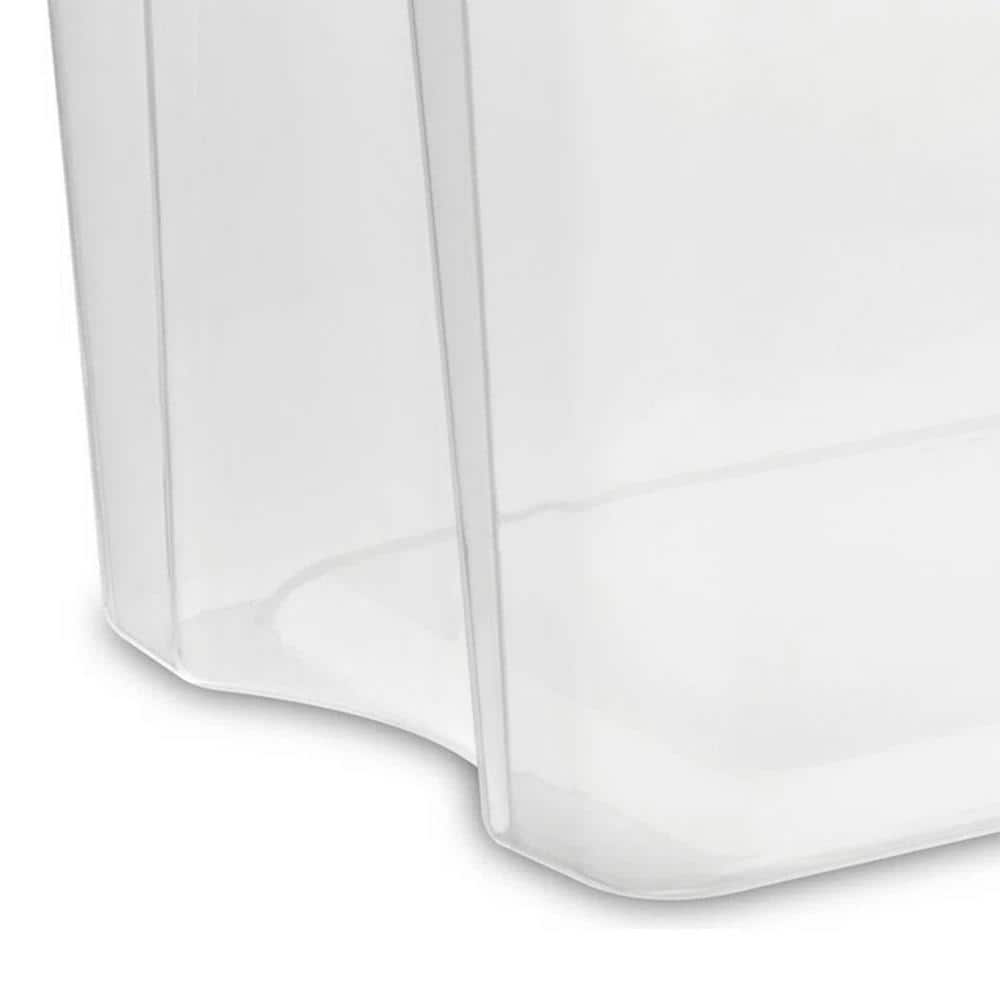30 Qt. Storage Box with White Lid and Clear Base 12-Pack R8981