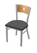 18x22 Chair with Anodized Nickel Finish, Medium Back O9457