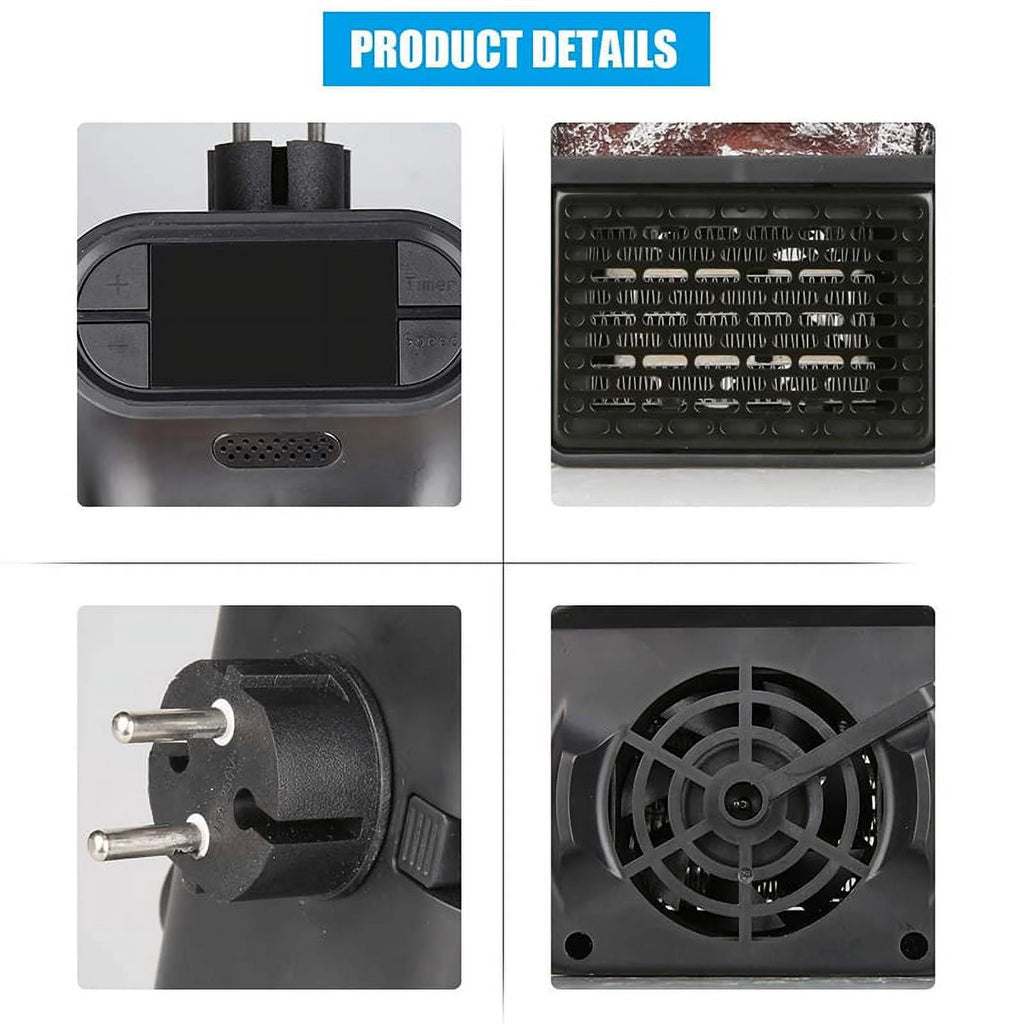 900W Mini Black Ceramic Electric Heater F370