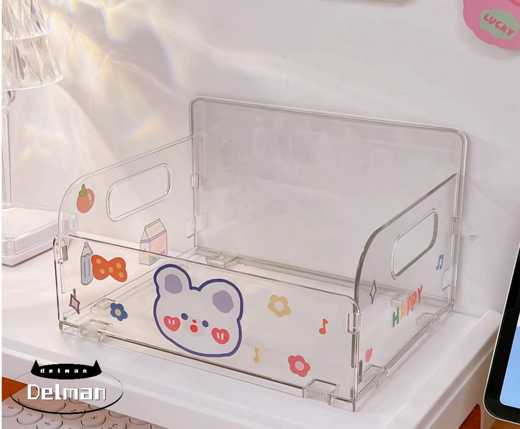 Foldable Desk Organizer with Stickers J245