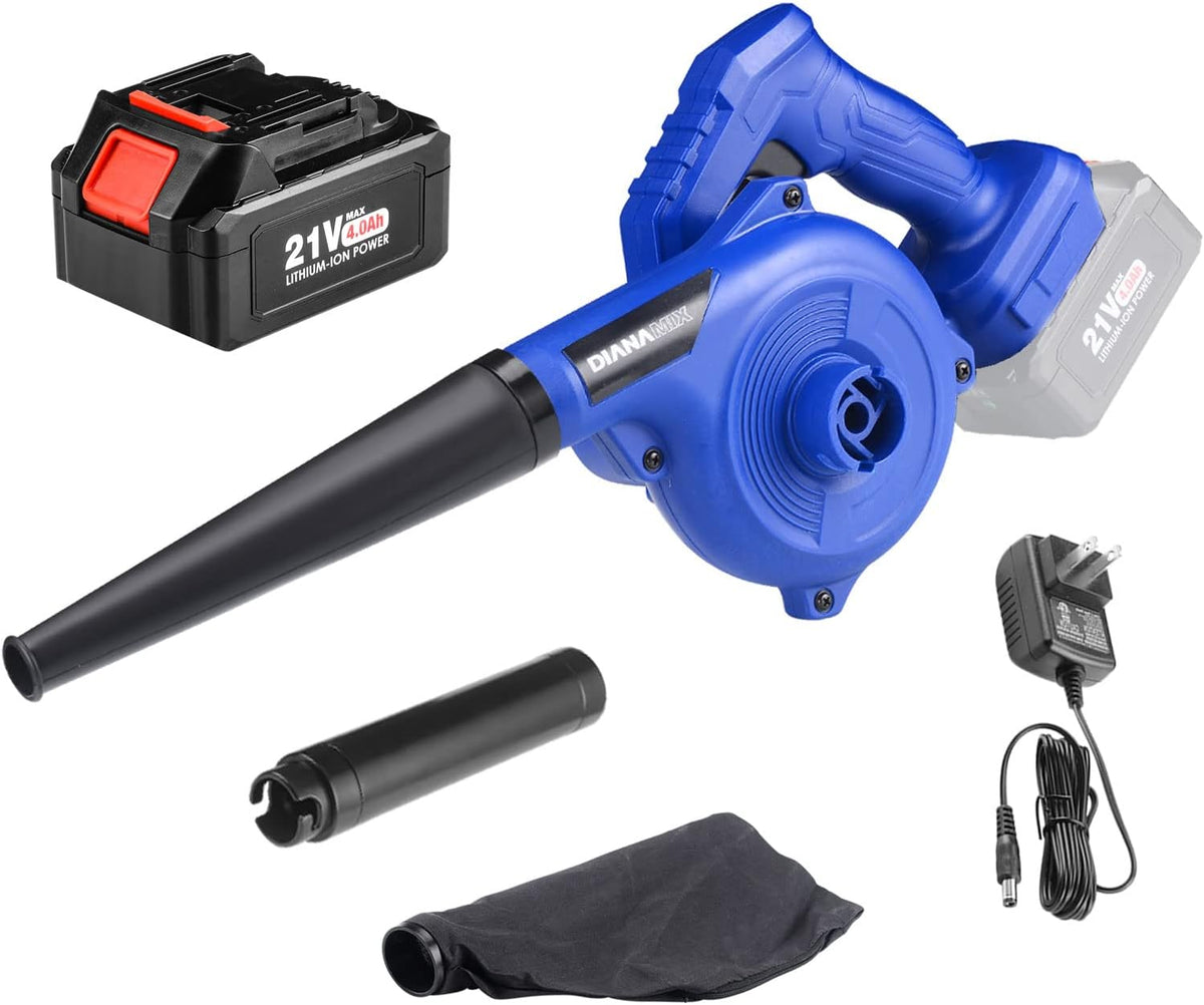 2-in-1 Cordless Electric Leaf Blower/Vacuum with 20V 4.0Ah Battery and Charger T783