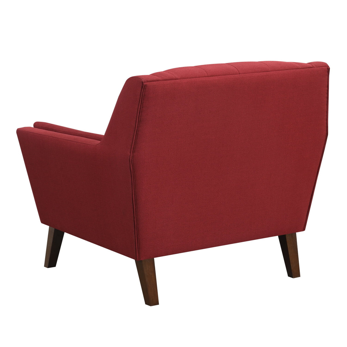 True Red Accent Chair with Angular Arms And Legs Q746