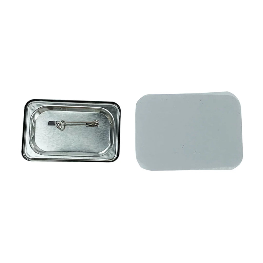 100set 40*60mm Rectangle Pin Back Button D3407