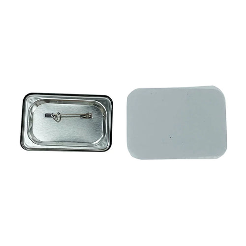 100set 40*60mm Rectangle Pin Back Button D3407