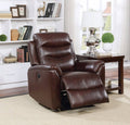 Brown Leather Power Recliner T761