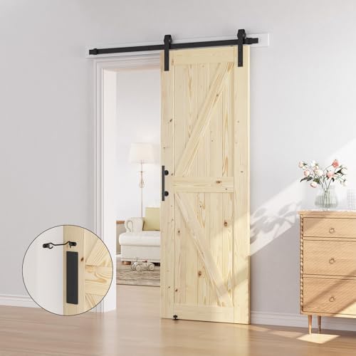 36in x 84in Sliding Barn Door with Hardware Kit H918