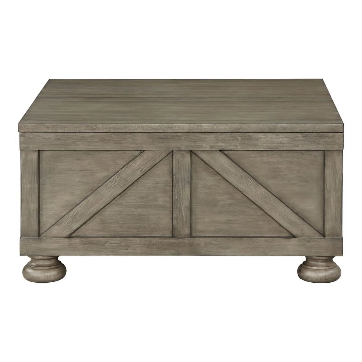 Gray Wood Hidden Storage Coffee Table R159