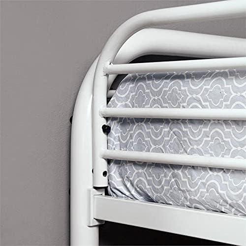 White Metal Twin Over Twin Bunk Bed S88578
