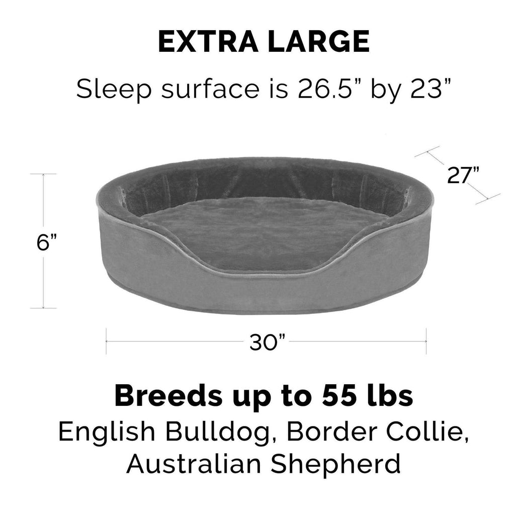 Plush Velvet Oval Dog Bed G9068