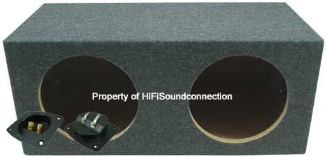 Dual 10" Sealed Subwoofer Sub Box Enclosure 3/4" MDF Wood Y564